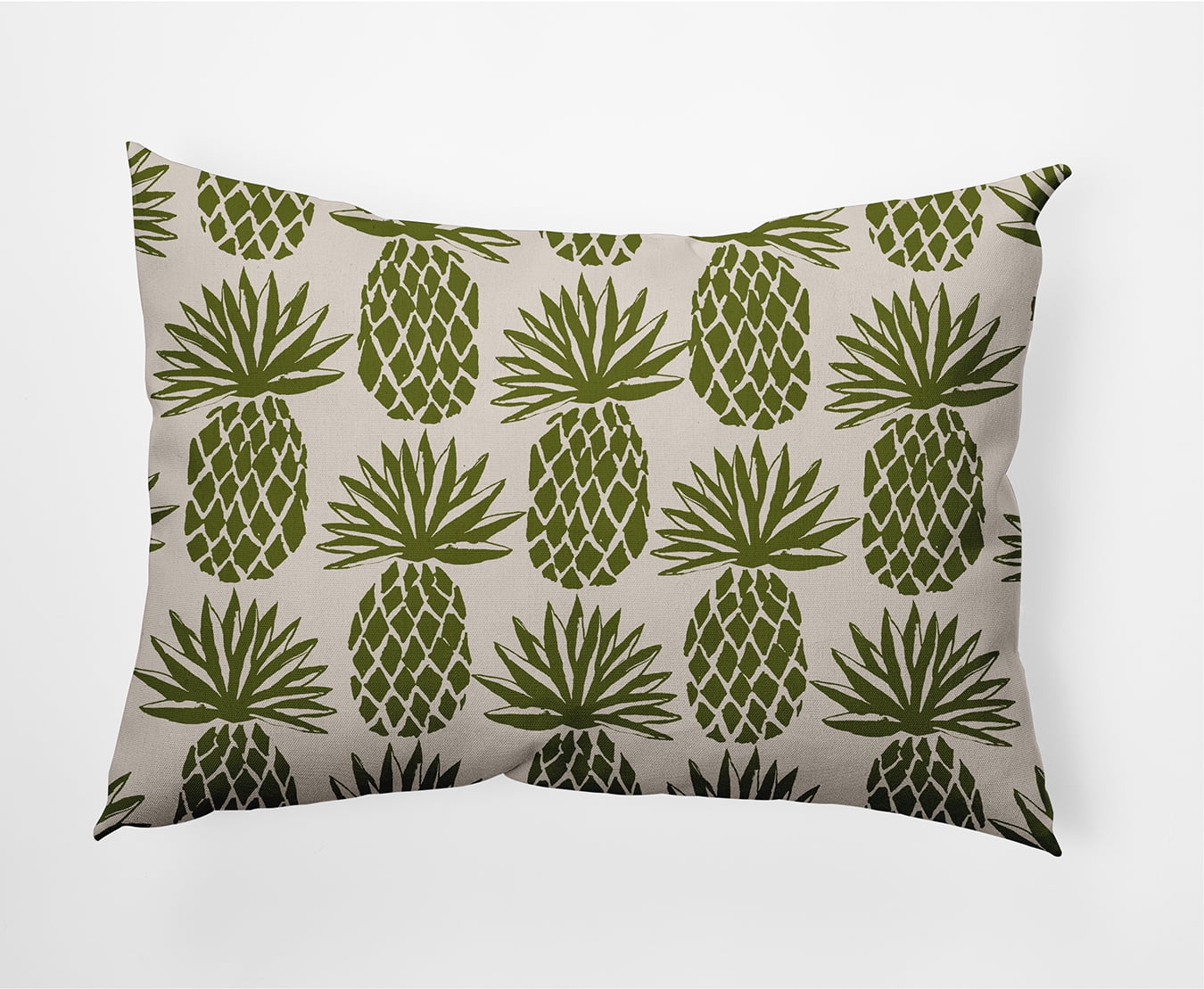 Simply Daisy 14" x 20" Pineapple Stripes Decorative Throw Pillow, Olive