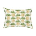 thumbnail image 1 of Simply Daisy, 14" x 20" Pineapple Stripes Green Abstract Decorative Outdoor Pillow, 1 of 1