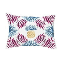 Simply Daisy, 14" x 20" Pineapple and Spike Purple Abstract Decorative Outdoor Pillow