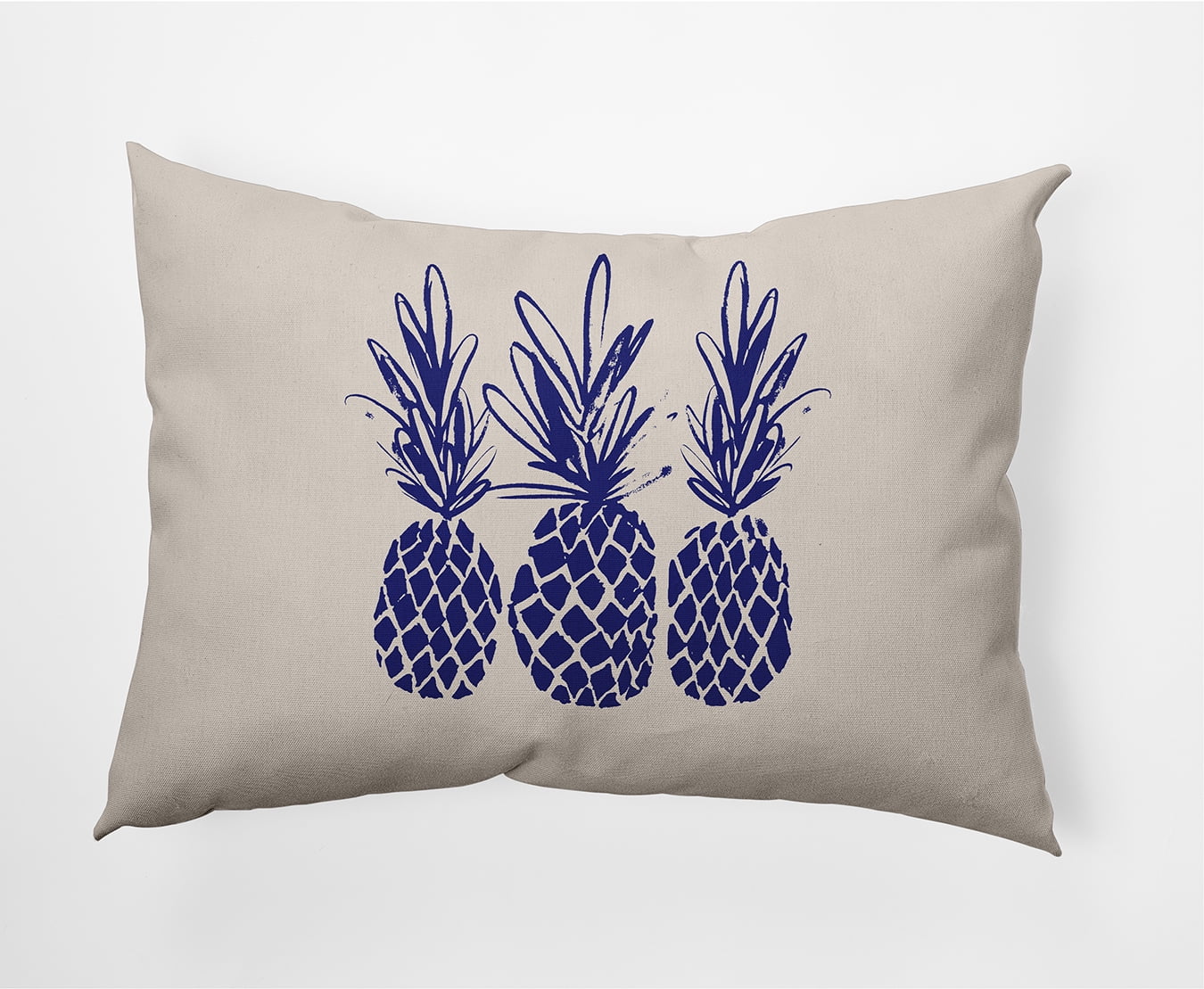 Simply Daisy 14" x 20" Pineapples Decorative Throw Pillow, Indigo Blue