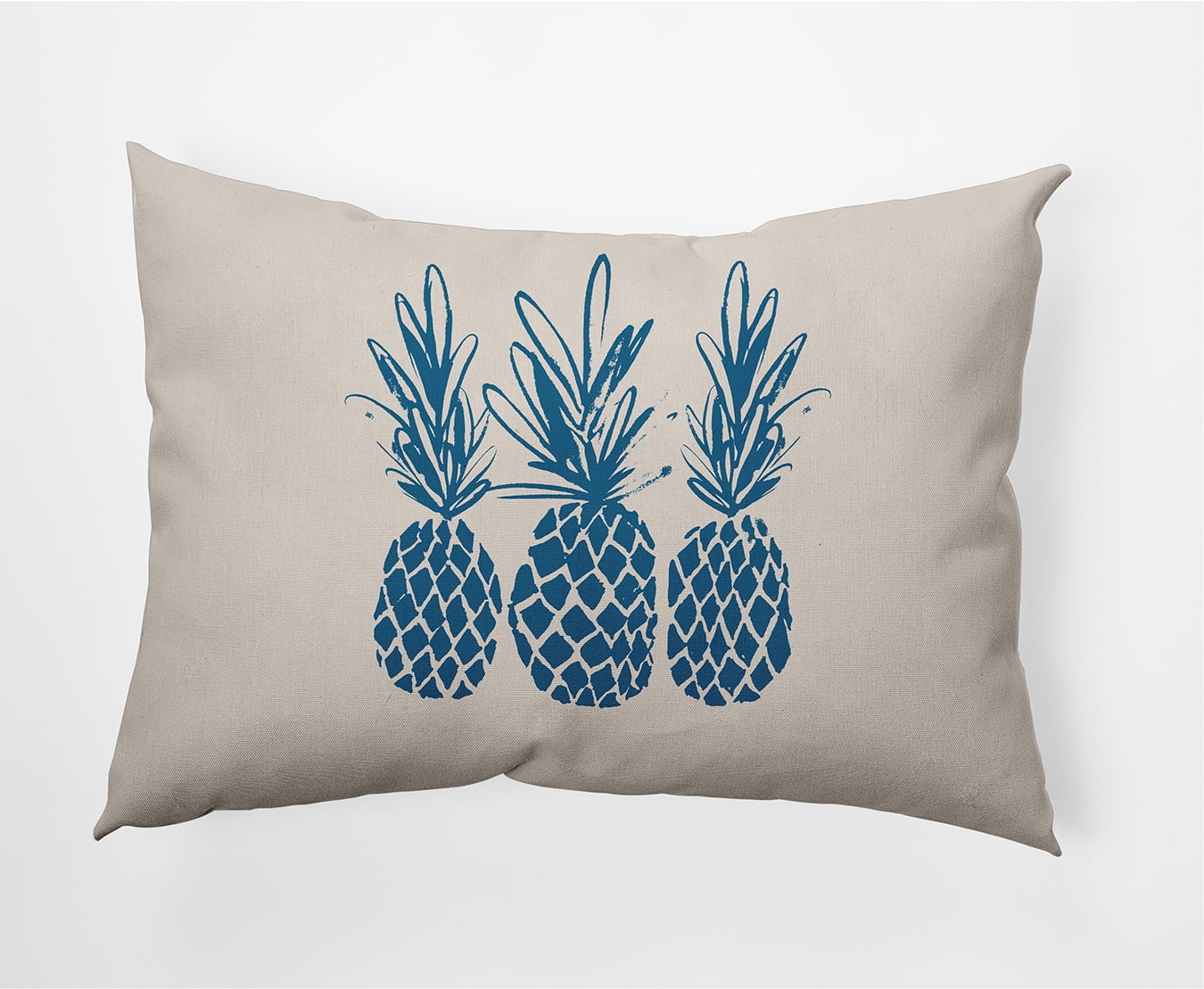 Simply Daisy 14" x 20" Pineapples Indoor/Outdoor Polyester Throw Pillow, Autumn Blue