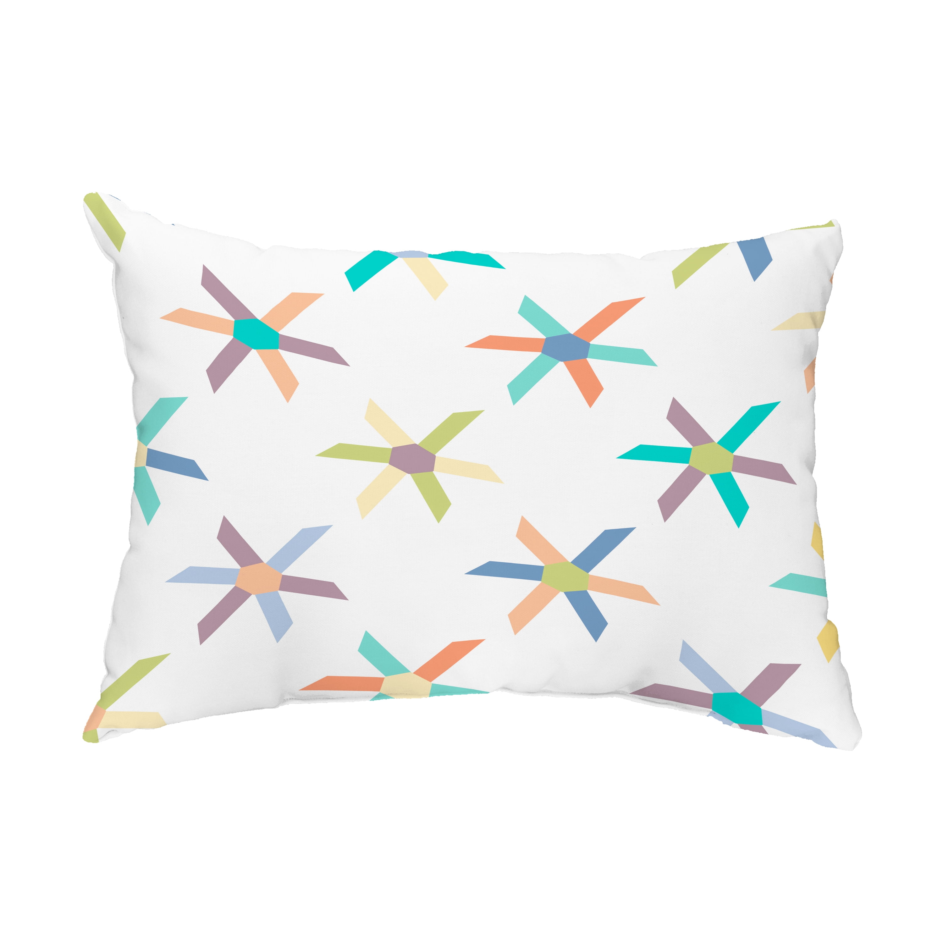 Simply Daisy, 14" x 20" Pinwheel Pop Lavender Decorative Abstract Outdoor Pillow