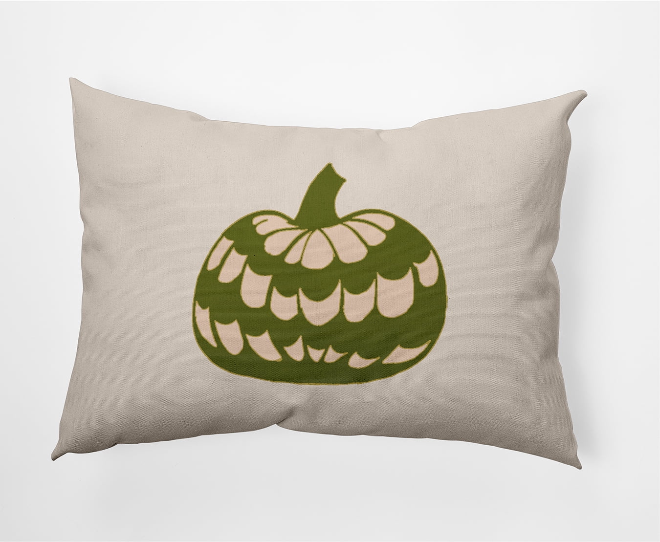 Simply Daisy 14" x 20" Pumpkin Perfection Indoor/Outdoor Polyester Throw Pillow, Olive