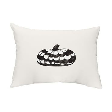 Simply Daisy, 14" x 20" Pumpkin Single Cream Halloween Print Decorative Outdoor Throw Pillow