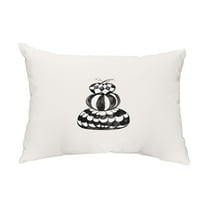 Simply Daisy, 14" x 20" Pumpkin Stack Cream Halloween Print Decorative Outdoor Throw Pillow