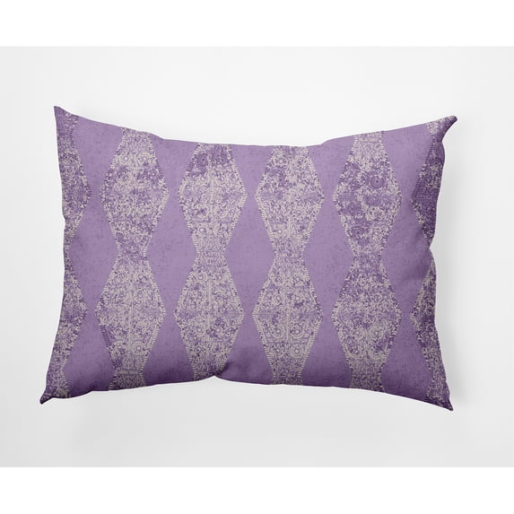 Simply Daisy 14" x 20" Purple Polyester Decorative Lumbar Pillow