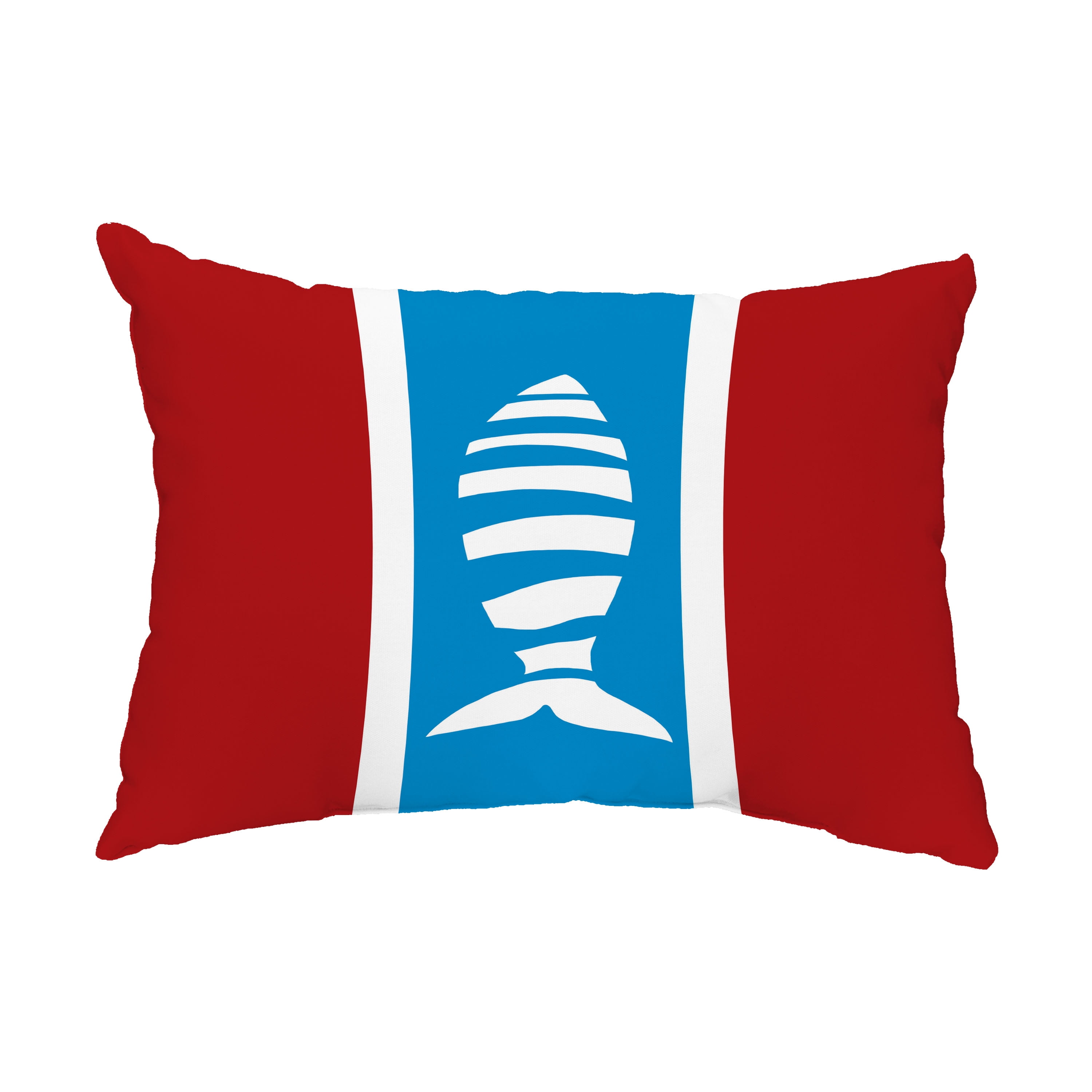 Simply Daisy, 14" x 20" Puzzle Fish Red Coastal Decorative Outdoor Pillow