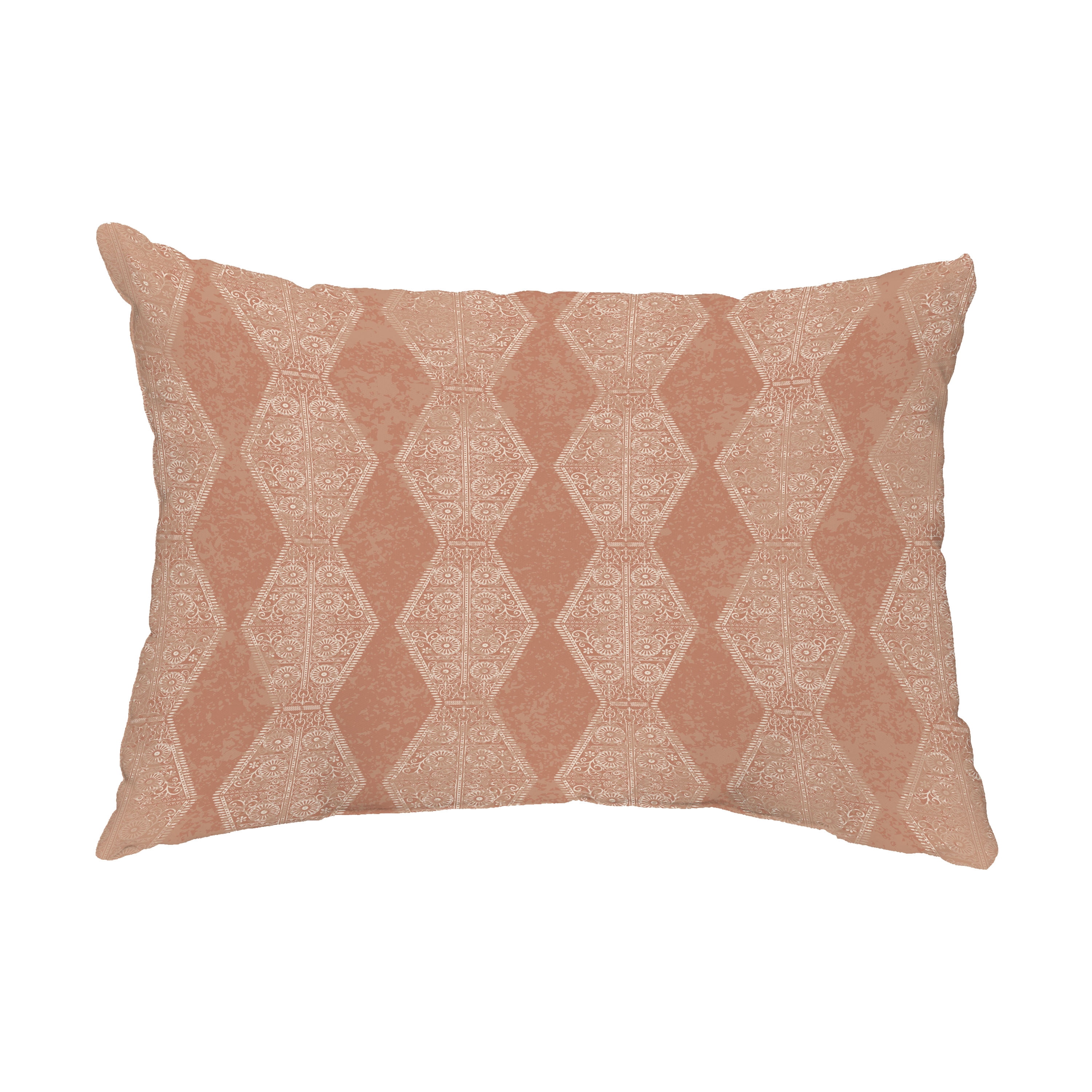 Simply Daisy, 14" x 20" Pyramid Stripe Orange Decorative Abstract Outdoor Throw Pillow