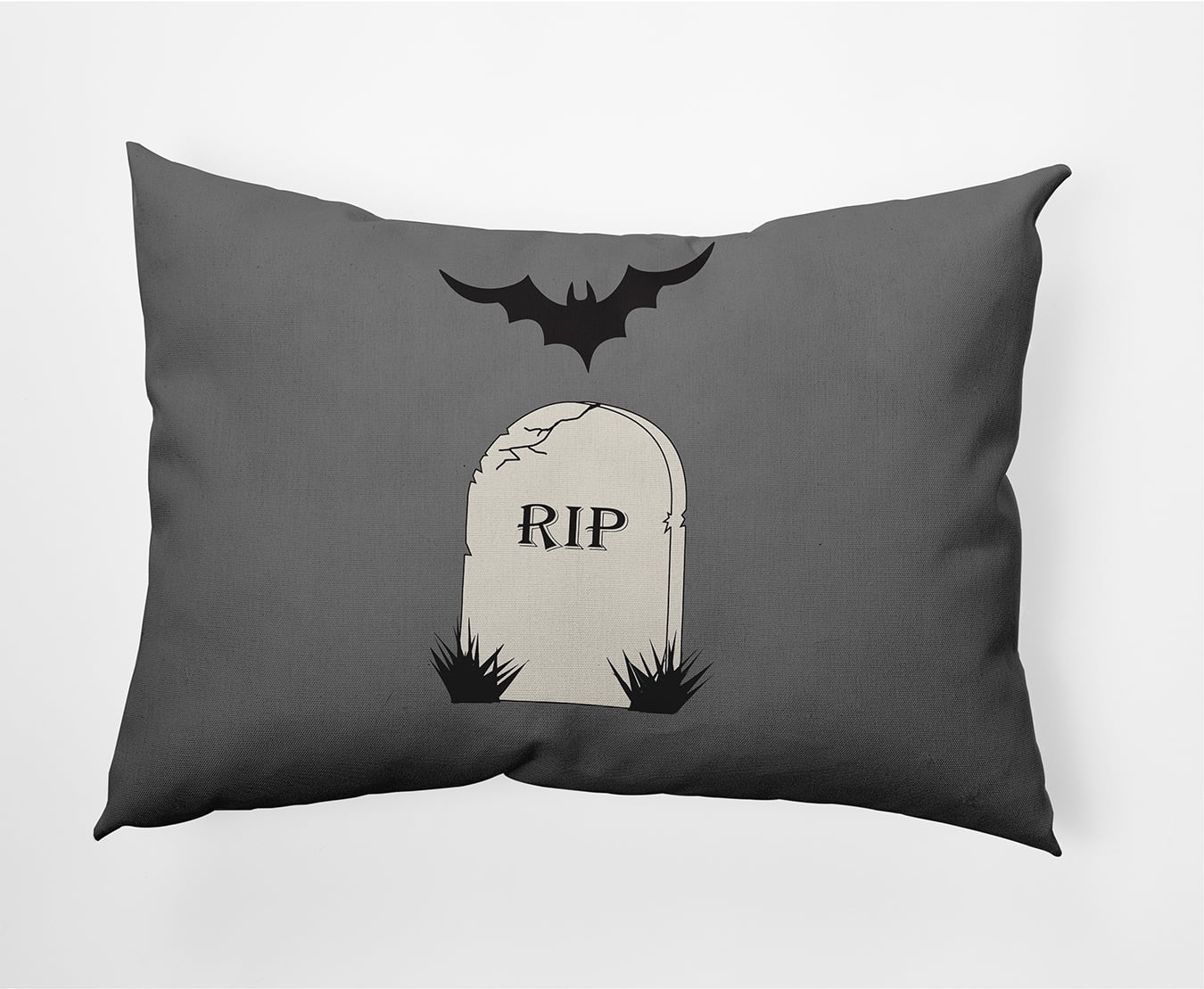 Simply Daisy 14" x 20" RIP Decorative Throw Pillow, Steel Gray