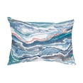 thumbnail image 1 of Simply Daisy, 14" x 20" Remolina Blue Decorative Abstract Outdoor Throw Pillow, 1 of 1