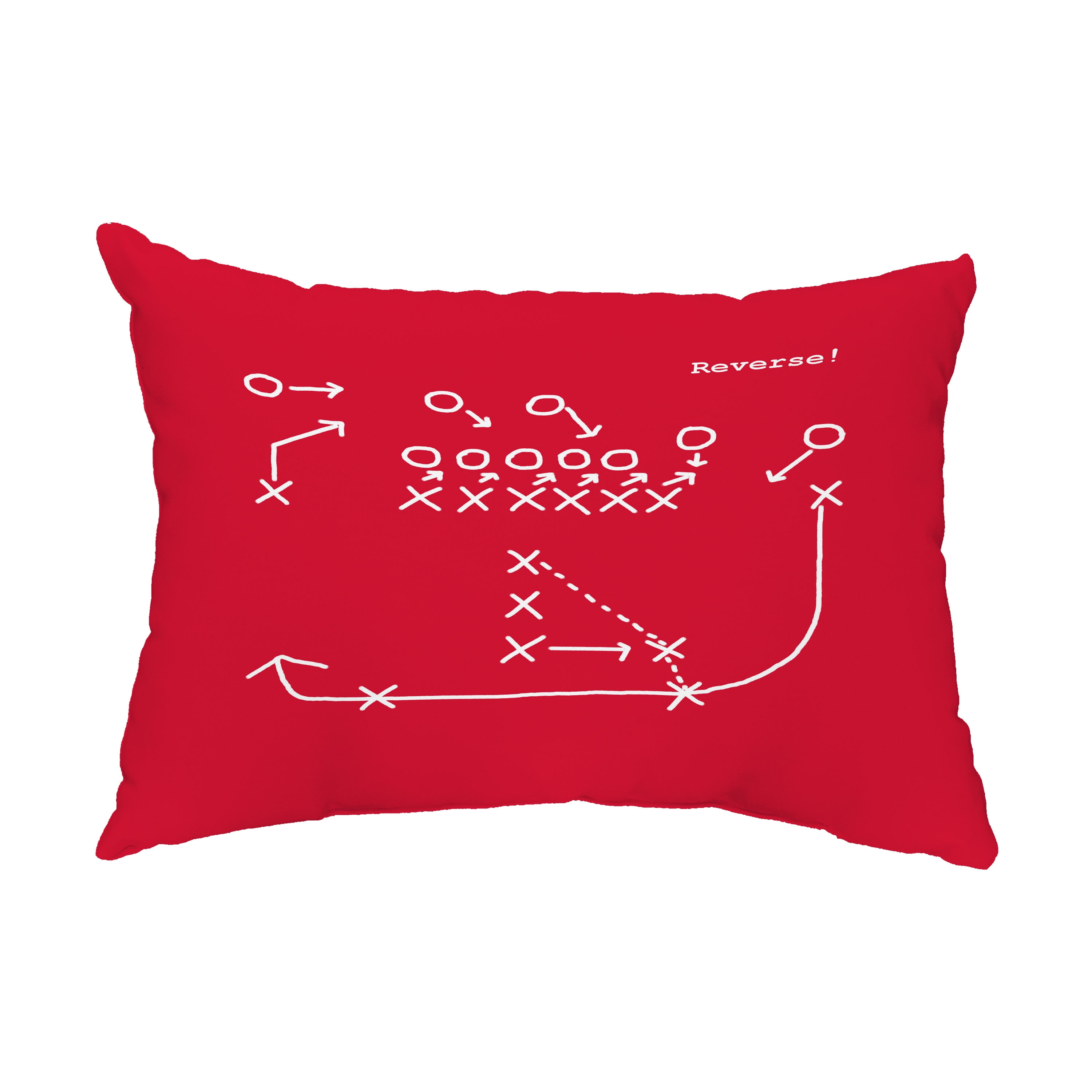 Simply Daisy, 14" x 20" Reverse! Red Abstract Decorative Outdoor Pillow