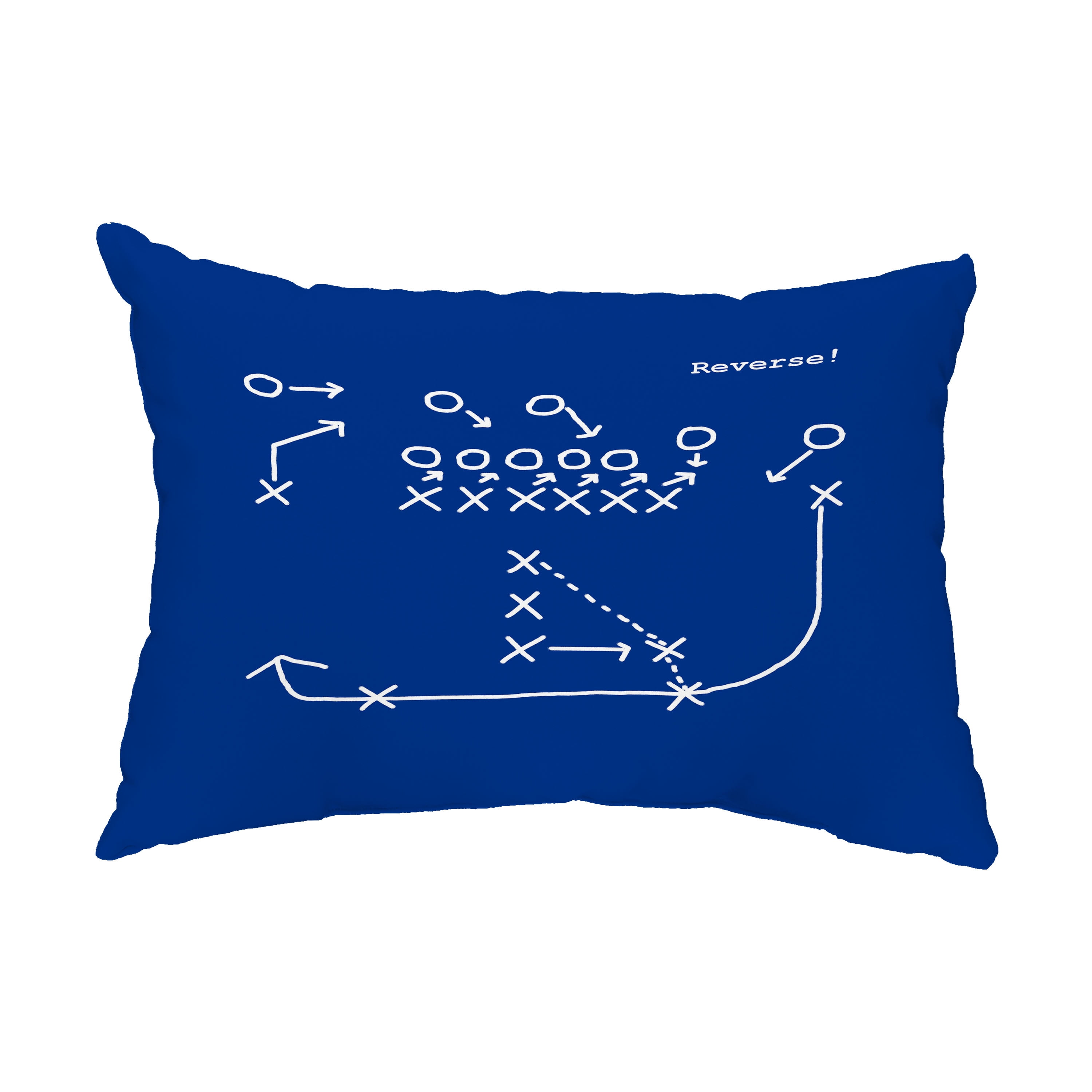 Simply Daisy, 14" x 20" Reverse! Royal Blue Abstract Decorative Outdoor Pillow