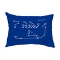 thumbnail image 1 of Simply Daisy, 14" x 20" Reverse! Royal Blue Abstract Decorative Outdoor Pillow, 1 of 1