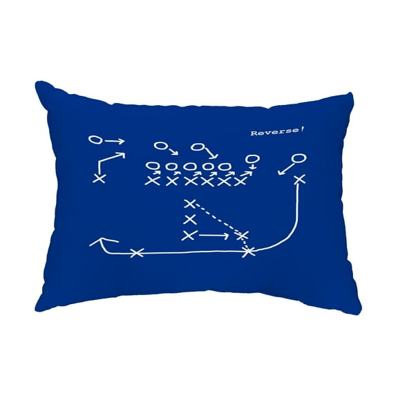 Simply Daisy, 14" x 20" Reverse! Royal Blue Abstract Decorative Outdoor Pillow