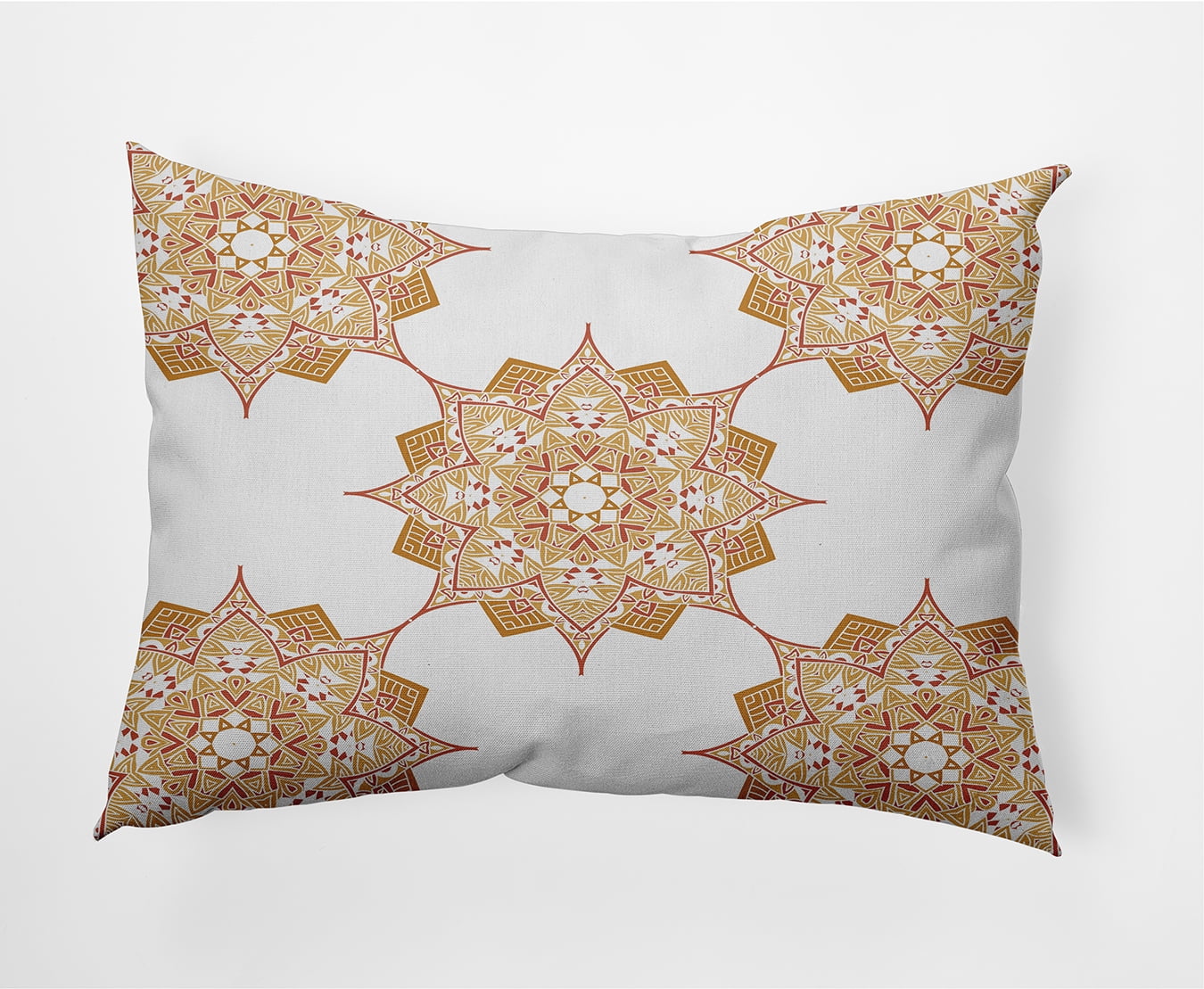 Simply Daisy, 14" x 20" Rhapsody Gold Decorative Abstract Outdoor Throw Pillow