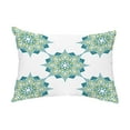 thumbnail image 1 of Simply Daisy, 14" x 20" Rhapsody Green Decorative Abstract Outdoor Throw Pillow, 1 of 1