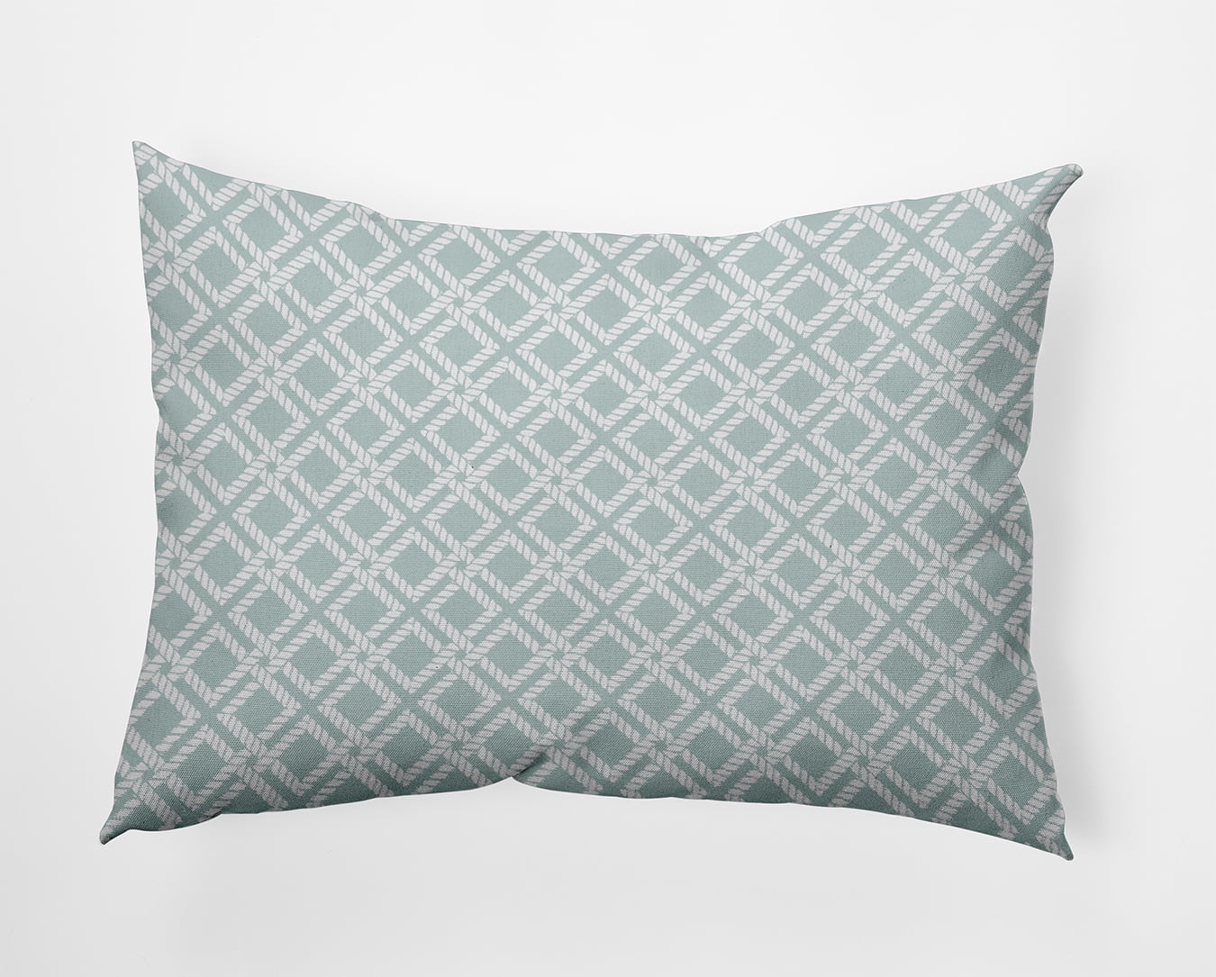 Simply Daisy 14" x 20" Rope Rigging Decorative Throw Pillow, Aqua (1 count)
