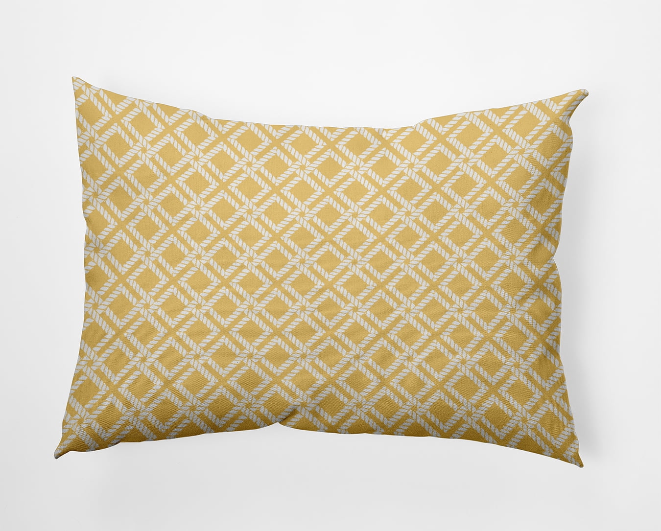 Simply Daisy 14" x 20" Rope Rigging Indoor/Outdoor Throw Pillow, Daffodil (1 count)