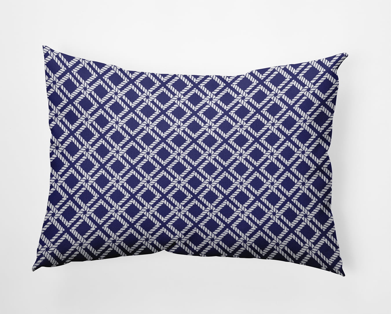 Simply Daisy 14" x 20" Rope Rigging Indoor/Outdoor Throw Pillow, Purplish Blue (1 count)