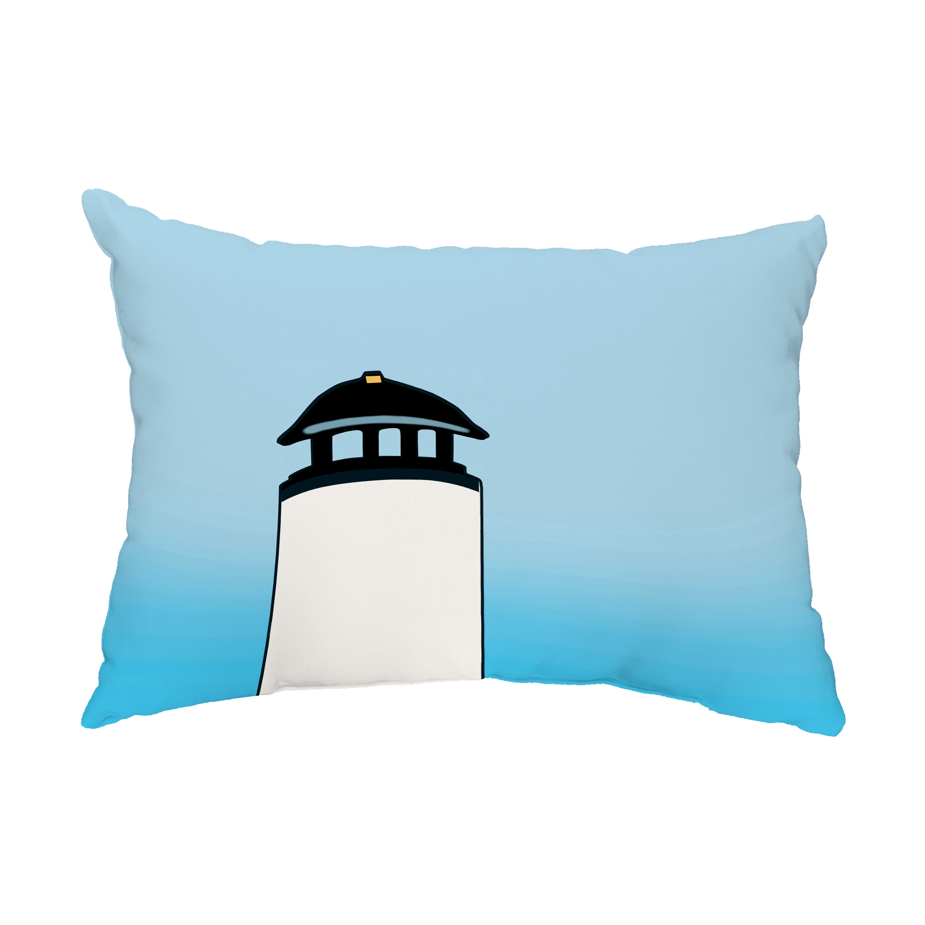 Simply Daisy, 14" x 20" Safe Harbor White Decorative Nautical Outdoor Pillow