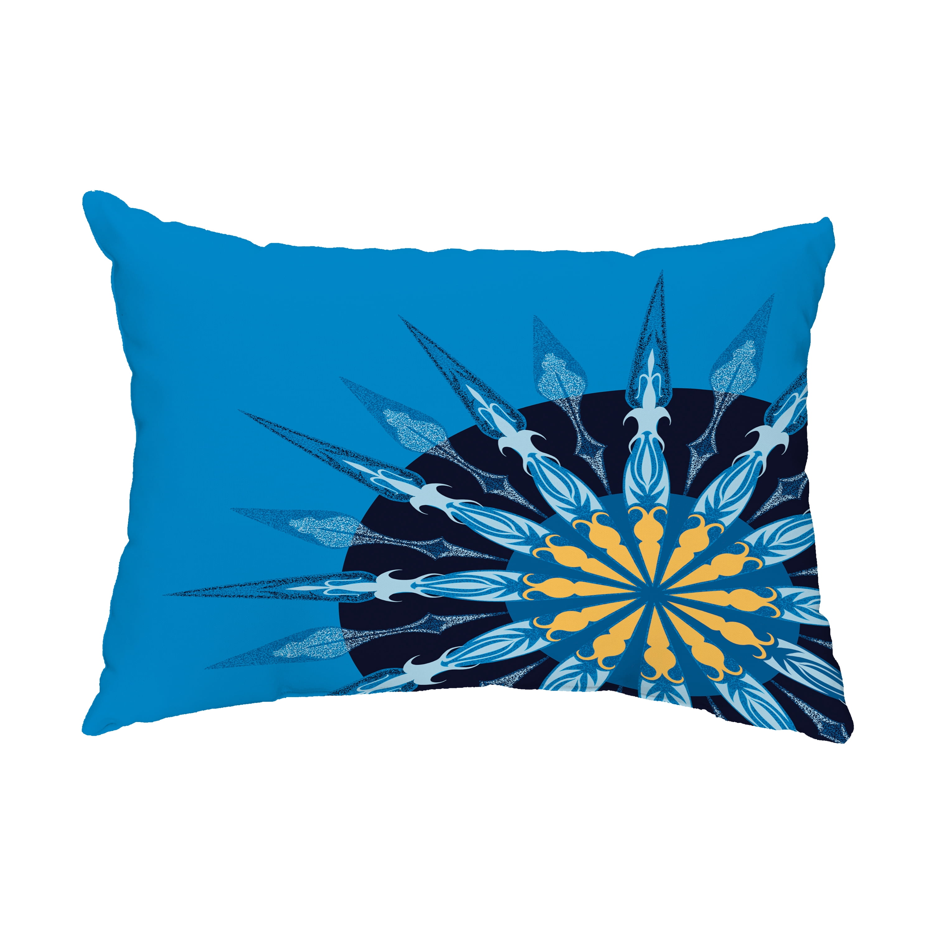 Simply Daisy, 14" x 20" Sailor's Delight Blue Decorative Nautical Outdoor Pillow