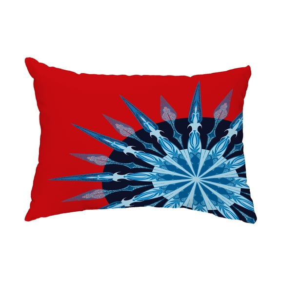 Simply Daisy, 14" x 20" Sailor's Delight Red Decorative Nautical Outdoor Pillow
