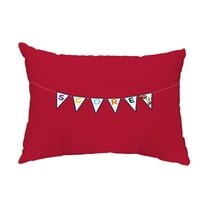 Simply Daisy, 14" x 20" Score! Red Decorative Word Outdoor Pillow