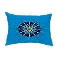 thumbnail image 1 of Simply Daisy, 14" x 20" Sea Wheel Blue Decorative Nautical Outdoor Pillow, 1 of 1
