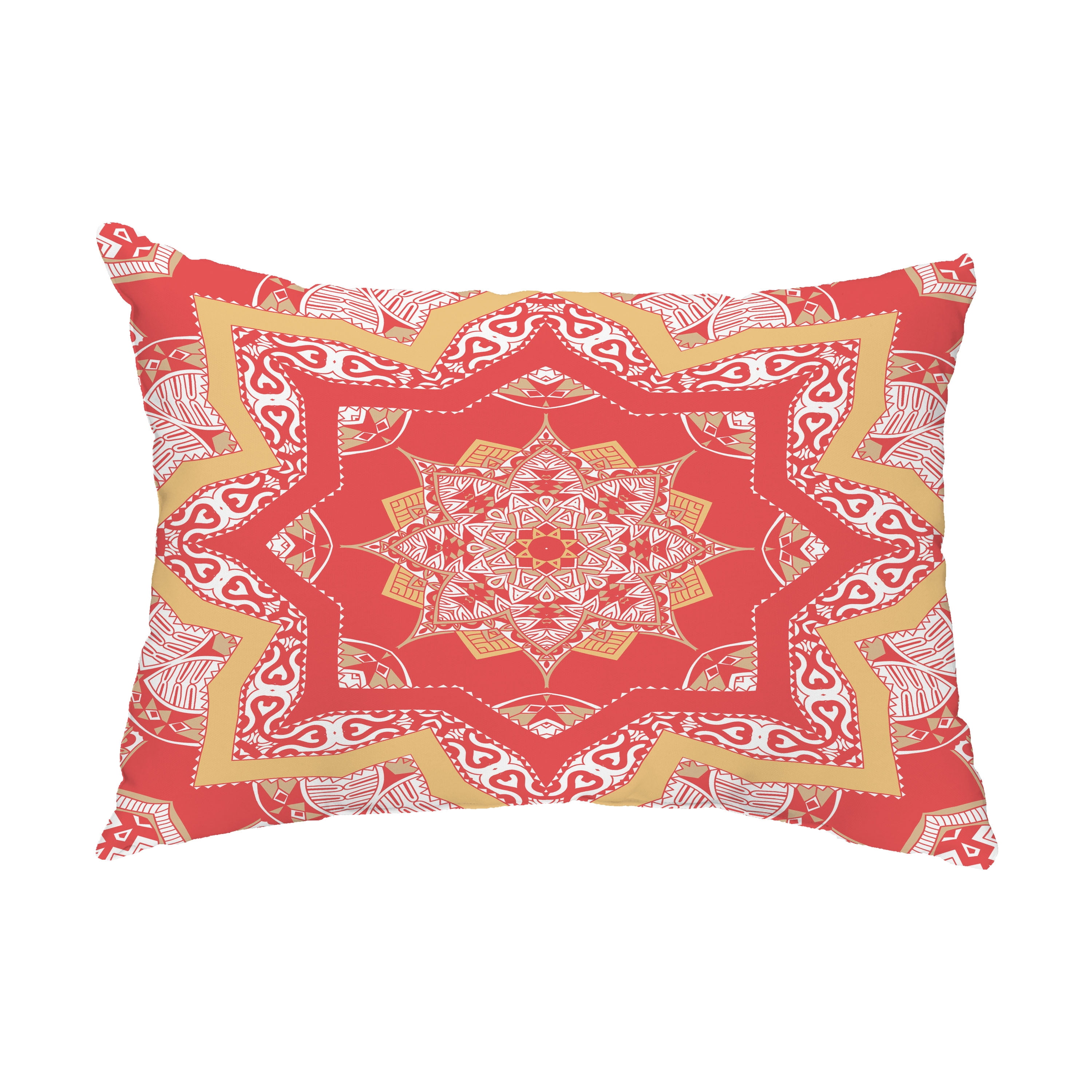 Simply Daisy, 14" x 20" Shawl Coral Decorative Abstract Outdoor Throw Pillow
