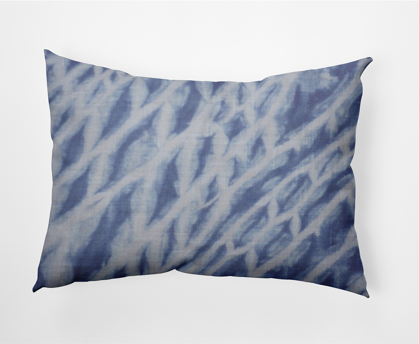 Simply Daisy, 14" x 20" Shibori Stripe Blue Decorative Abstract Outdoor Pillow