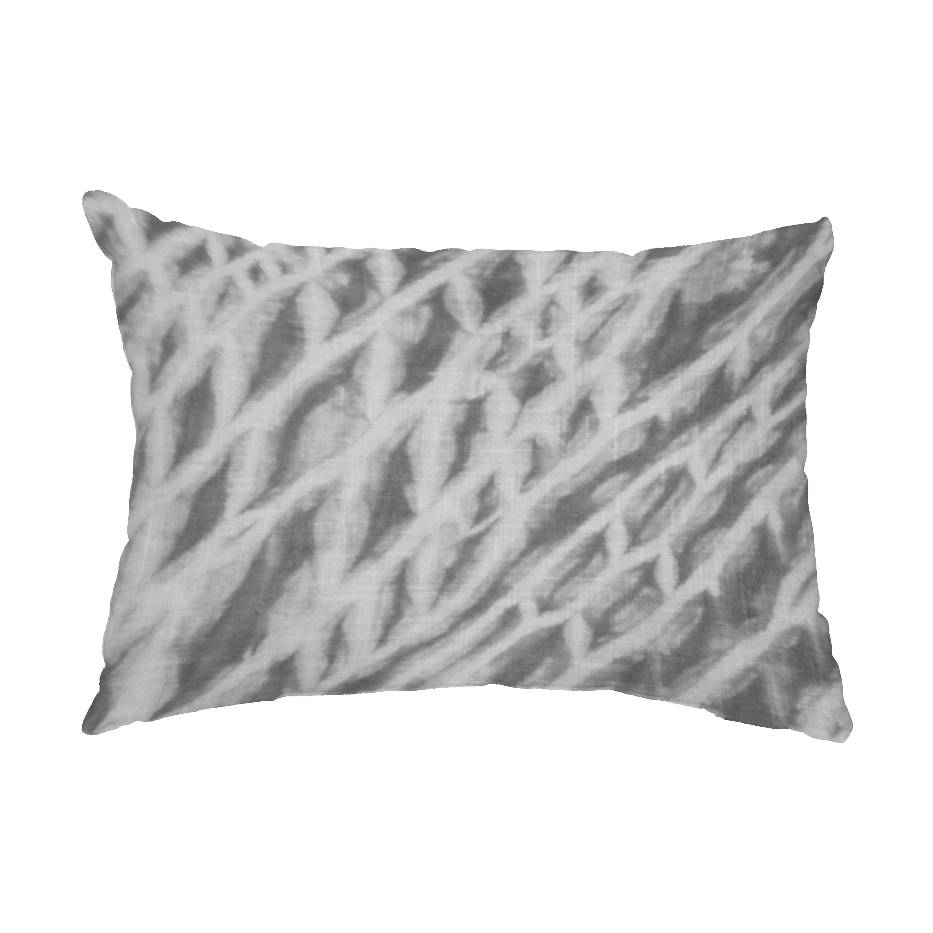 Simply Daisy, 14" x 20" Shibori Stripe Gray Decorative Abstract Outdoor Pillow