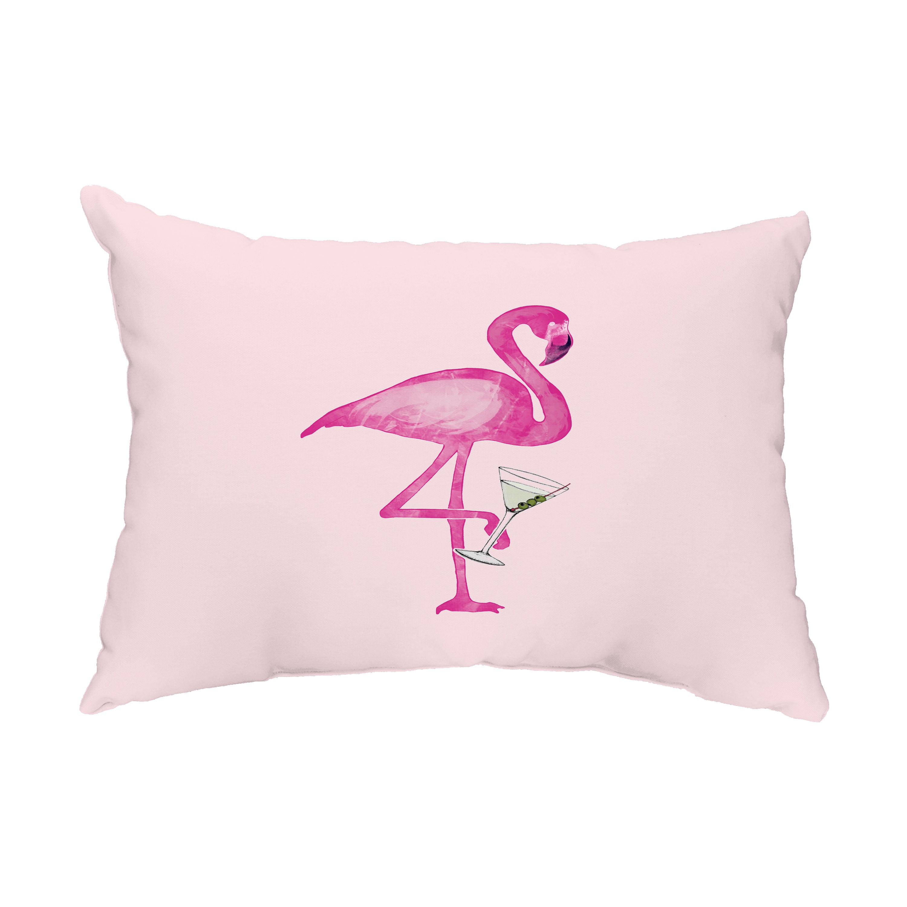 Simply Daisy, 14" x 20" Single Flamingo Pink Abstract Decorative Outdoor Pillow