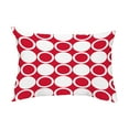 thumbnail image 1 of Simply Daisy, 14" x 20" Small Modcircles Red Abstract Decorative Outdoor Pillow, 1 of 1