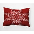thumbnail image 1 of 20" x 14" Simply Daisy Snowflake Polyester Indoor/Outdoor Pillow, Bright Red (1 Count), 1 of 4