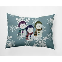 Simply Daisy 14" x 20" Sock Snowmen Outdoor Throw Pillow