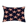 thumbnail image 1 of Simply Daisy, 14" x 20" Soft Starfish Navy Blue Decorative Coastal Outdoor Throw Pillow, 1 of 1