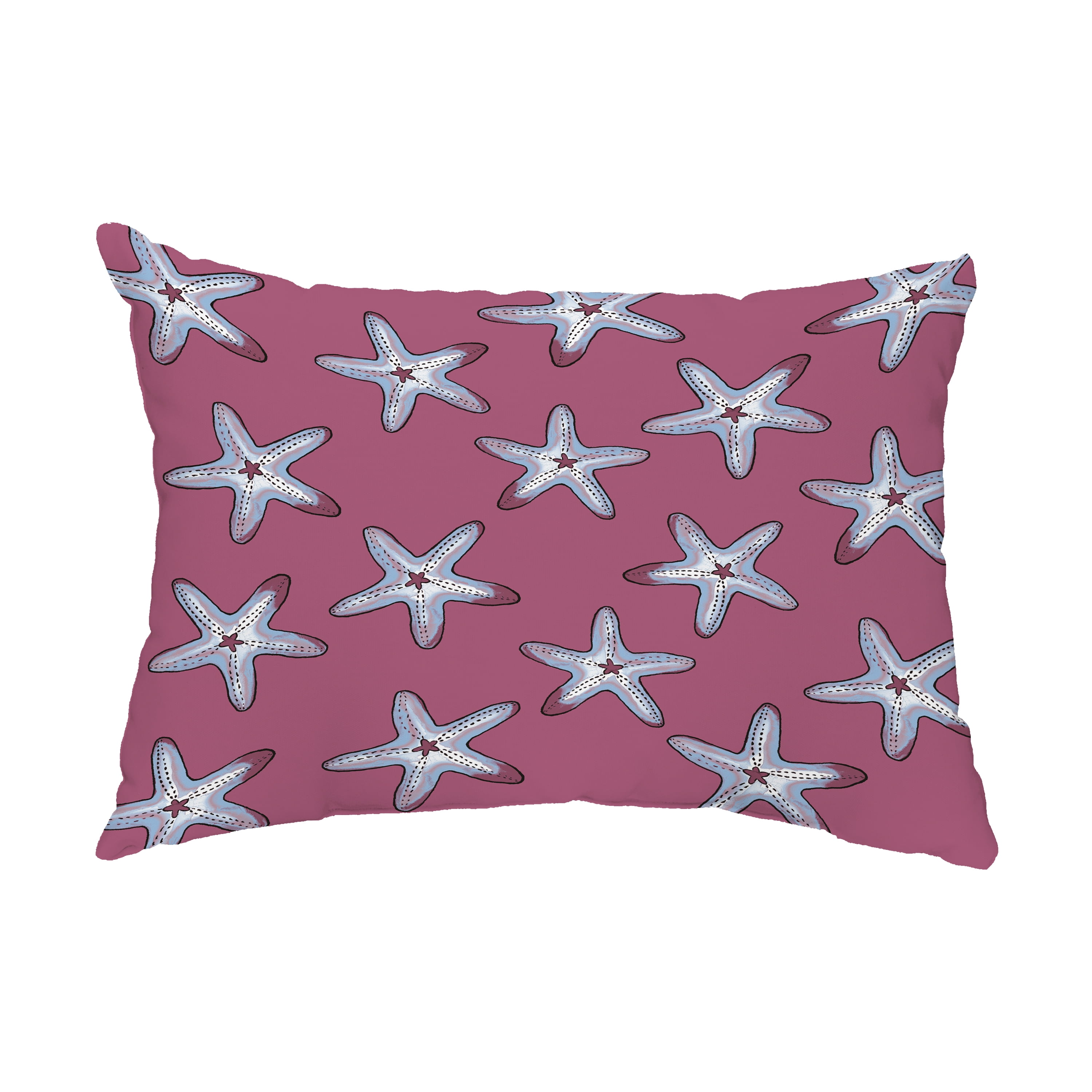 Simply Daisy, 14" x 20" Soft Starfish Purple Decorative Coastal Outdoor Throw Pillow