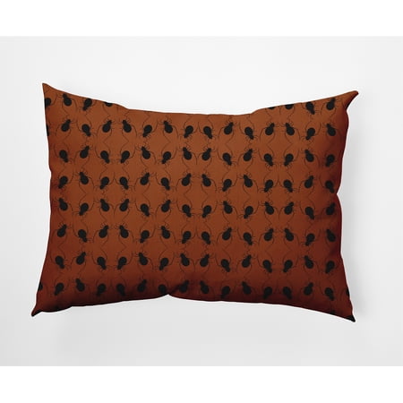 Simply Daisy 14" x 20" Spider Cluster Indoor/Outdoor Polyester Throw Pillow, Sienna