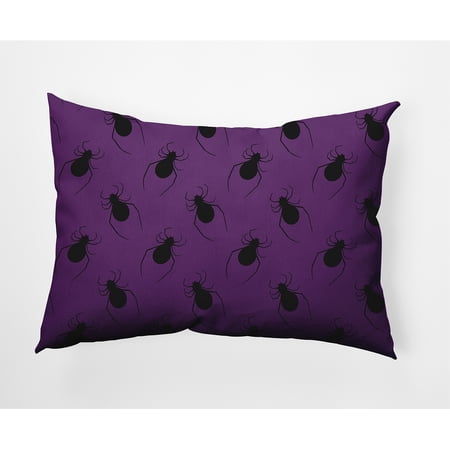 Simply Daisy 14" x 20" Spider Pattern Indoor/Outdoor Polyester Throw Pillow, Amethyst