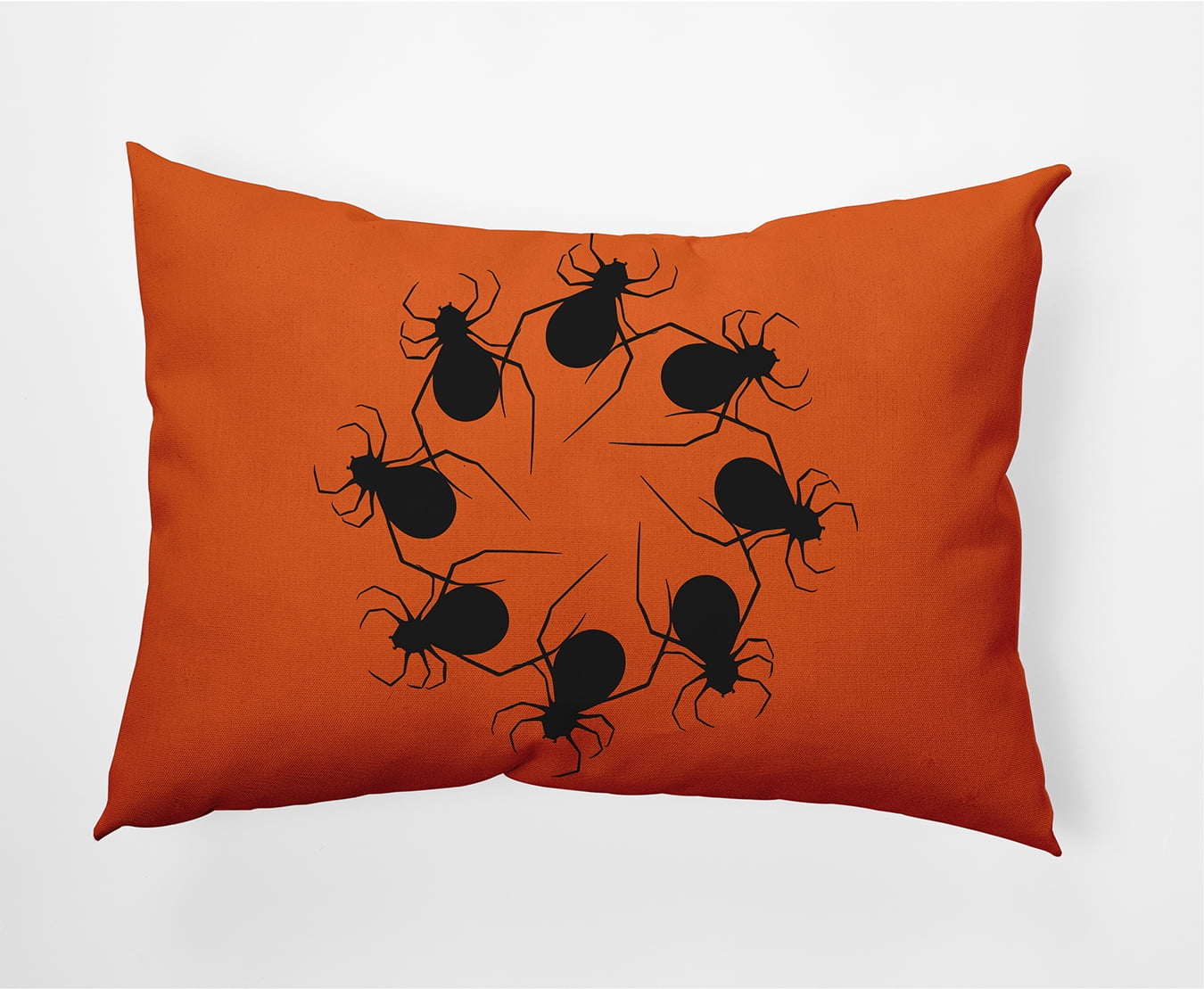 Simply Daisy 14" x 20" Spider Wreath Decorative Throw Pillow, Dusty Orange