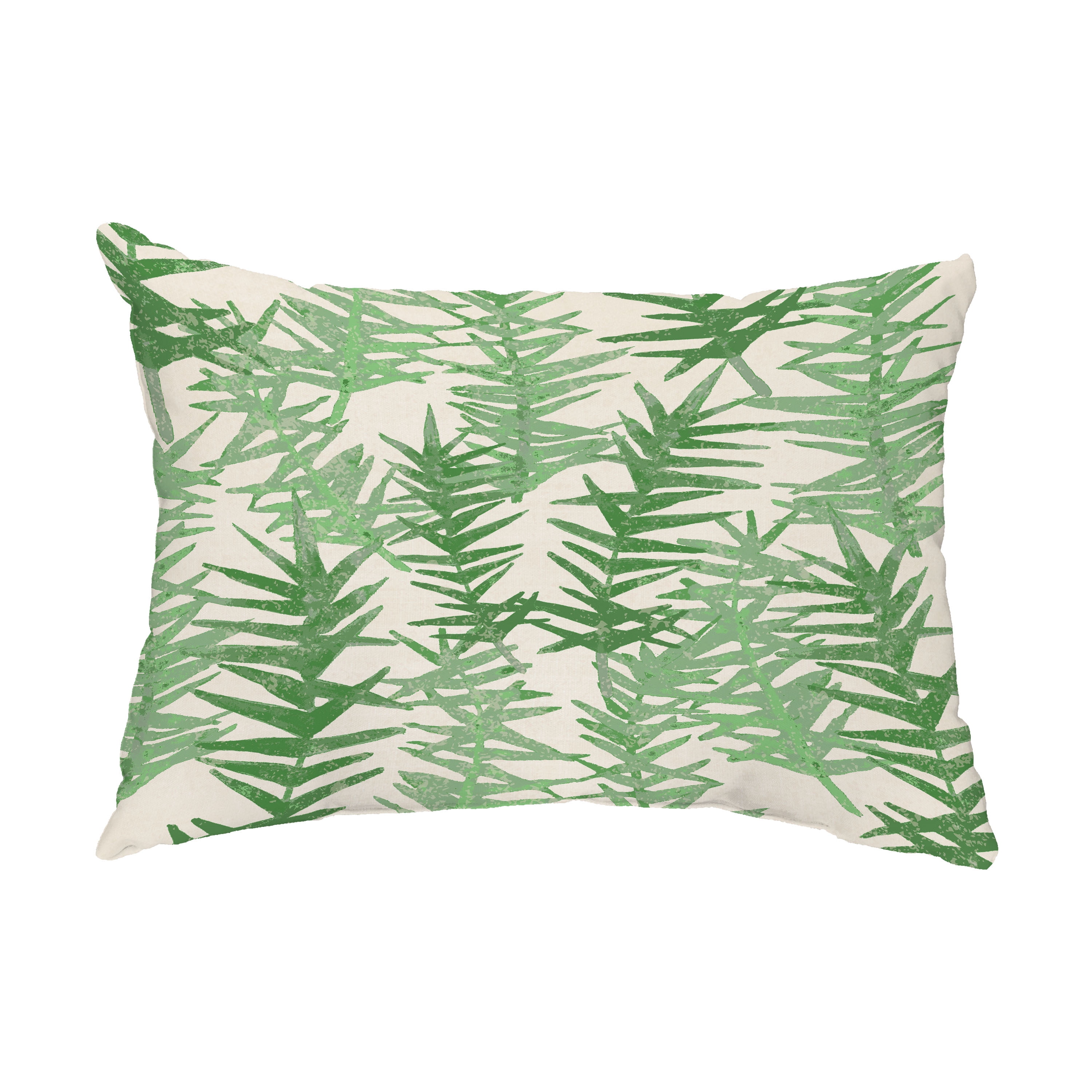 Simply Daisy, 14" x 20" Spikey Green Floral Decorative Outdoor Pillow