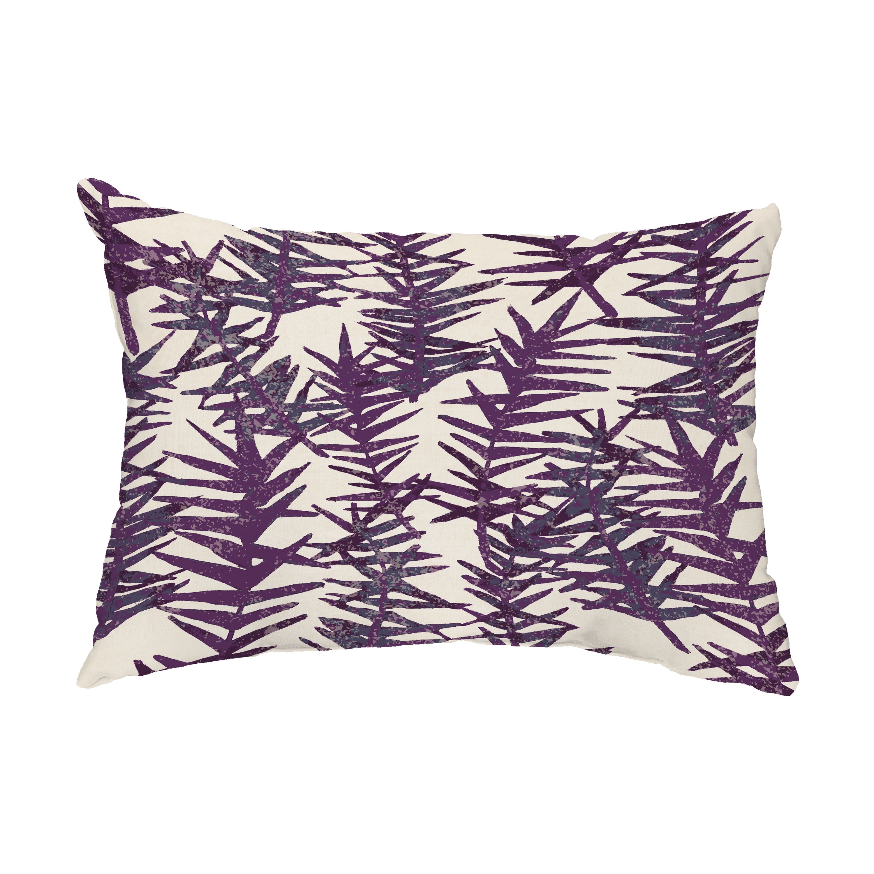 Simply Daisy, 14" x 20" Spikey Purple Floral Decorative Outdoor Pillow