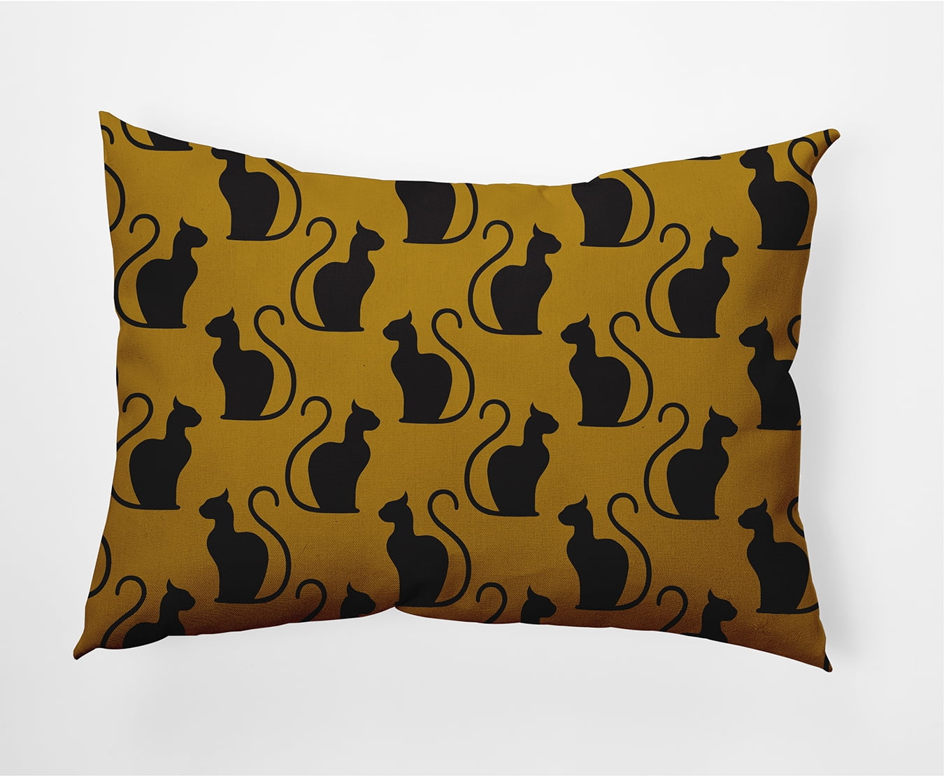 Simply Daisy 14" x 20" Spooky Cats Decorative Throw Pillow, Autumn Gold