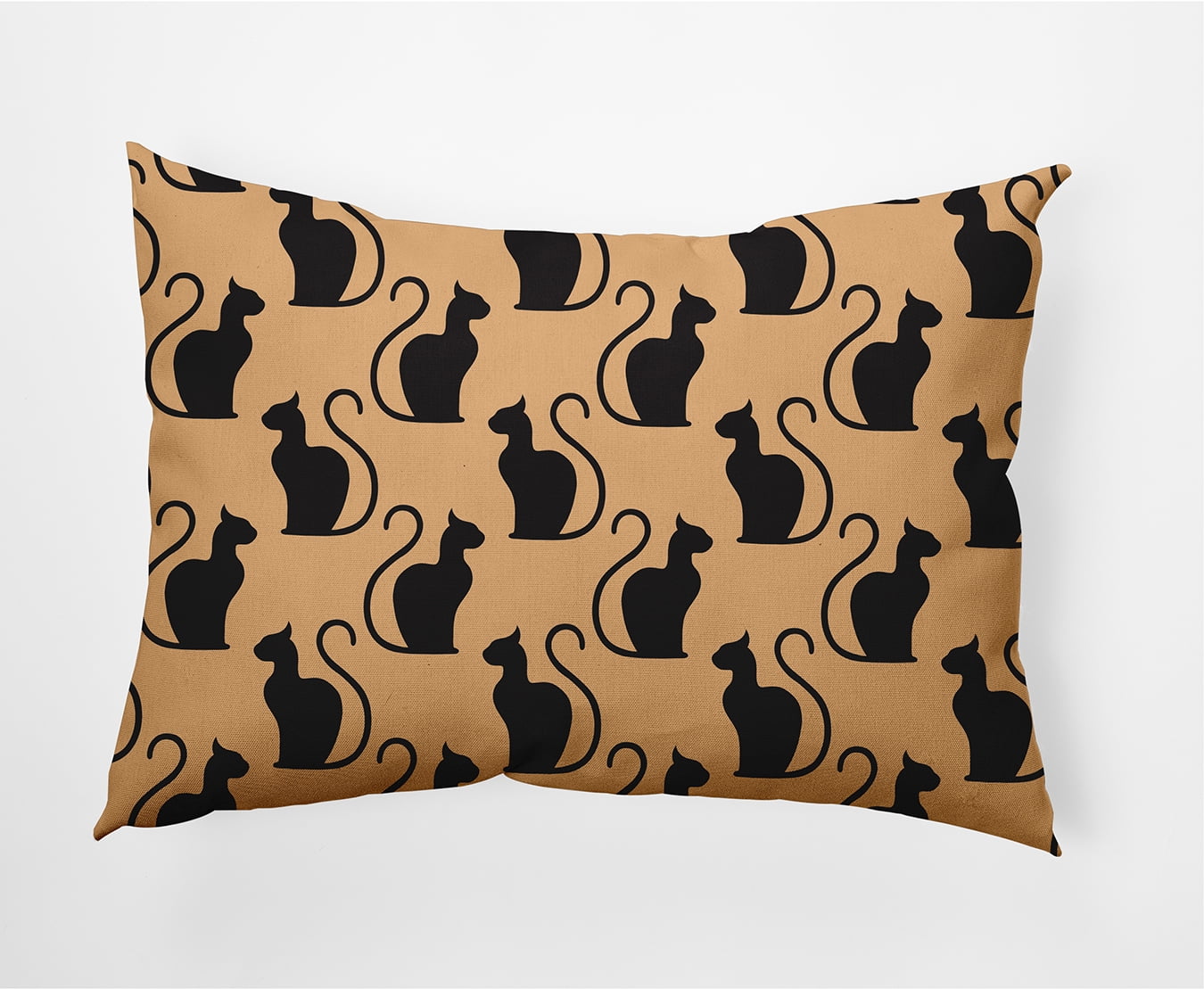 Simply Daisy 14" x 20" Spooky Cats Decorative Throw Pillow, Pale Gold