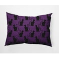 thumbnail image 1 of Simply Daisy 14" x 20" Spooky Cats Indoor/Outdoor Polyester Throw Pillow, Amethyst, 1 of 3