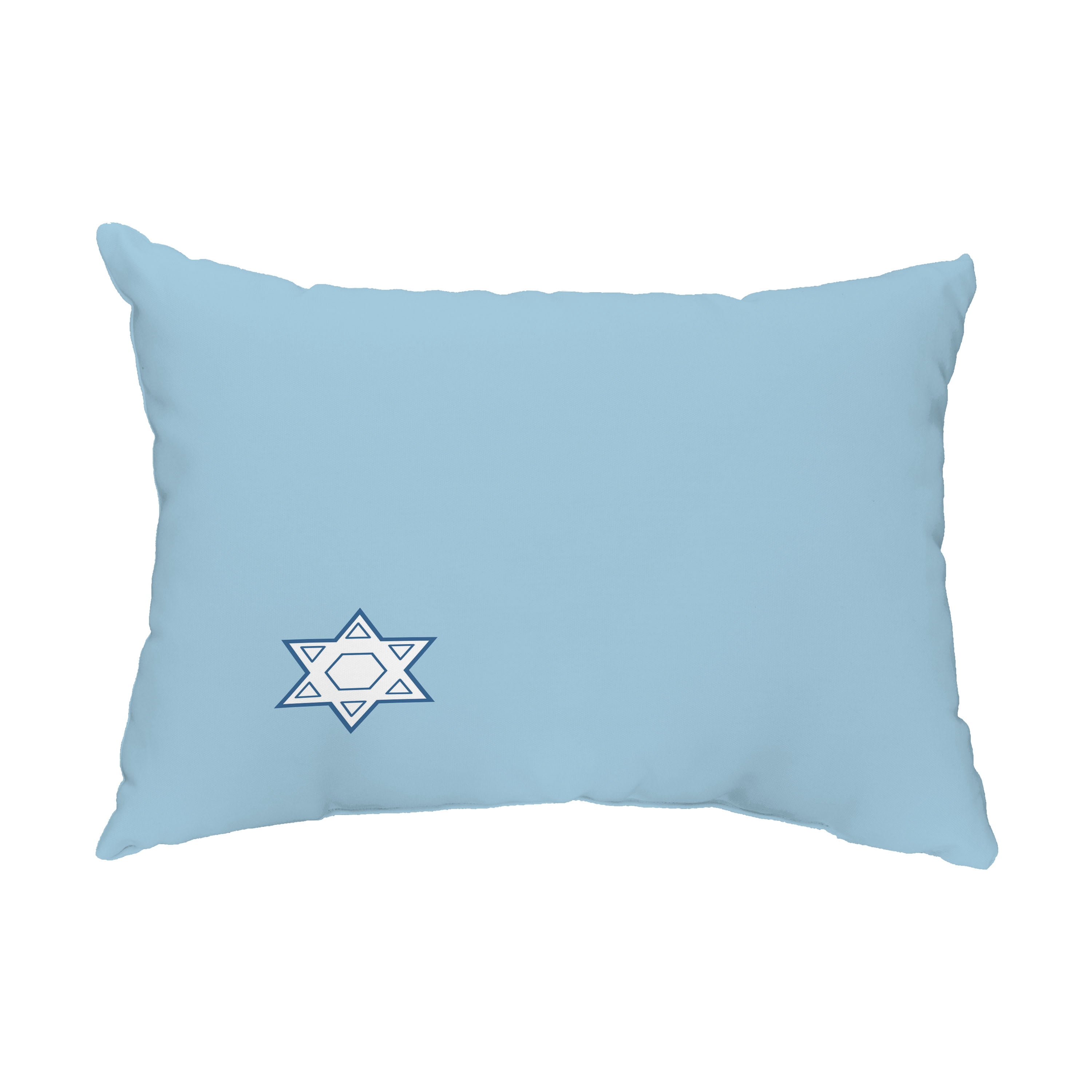 Simply Daisy, 14" x 20" Star's Corner Light Blue Decorative Hanukkah Outdoor Pillow