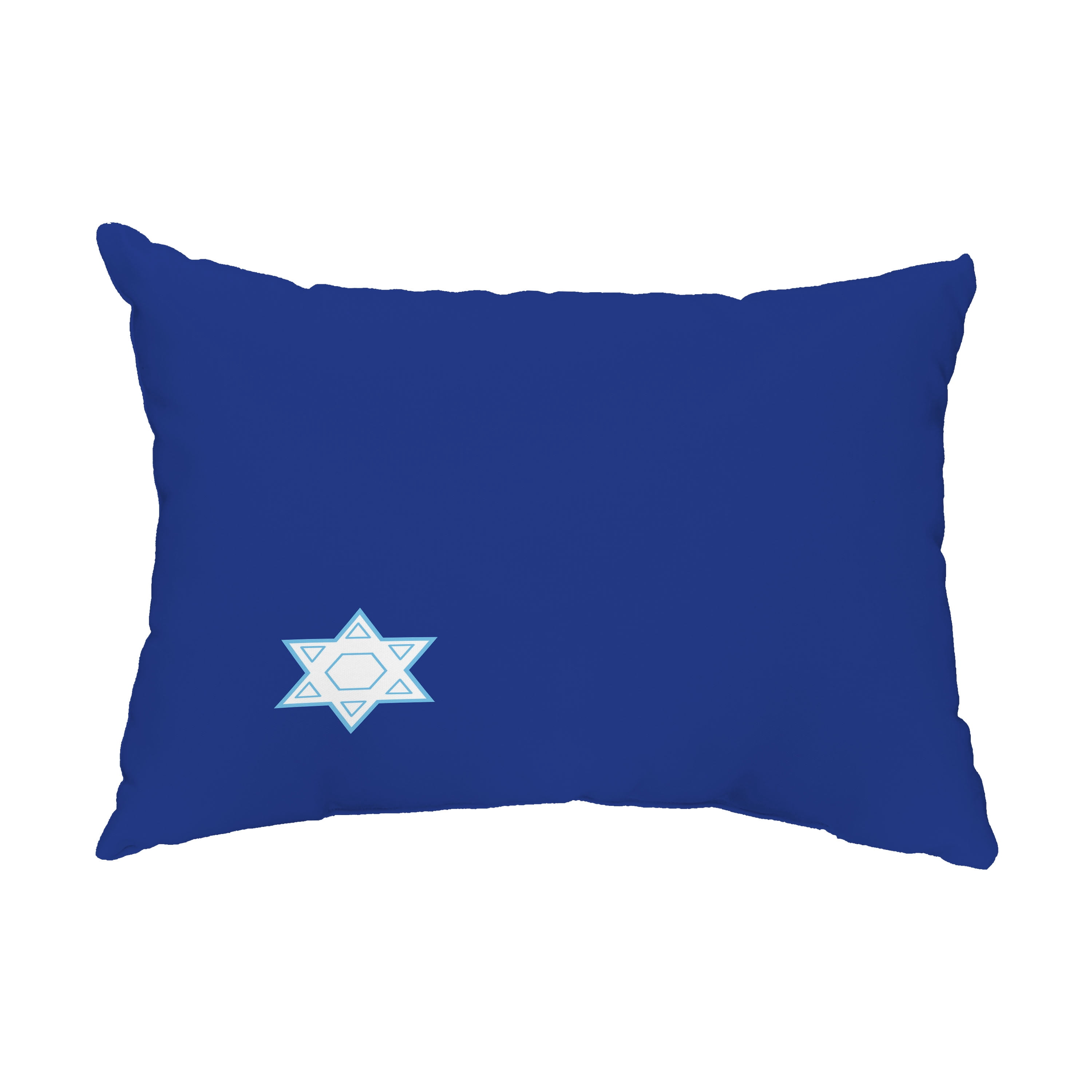 Simply Daisy, 14" x 20" Star's Corner Royal Blue Decorative Hanukkah Outdoor Pillow