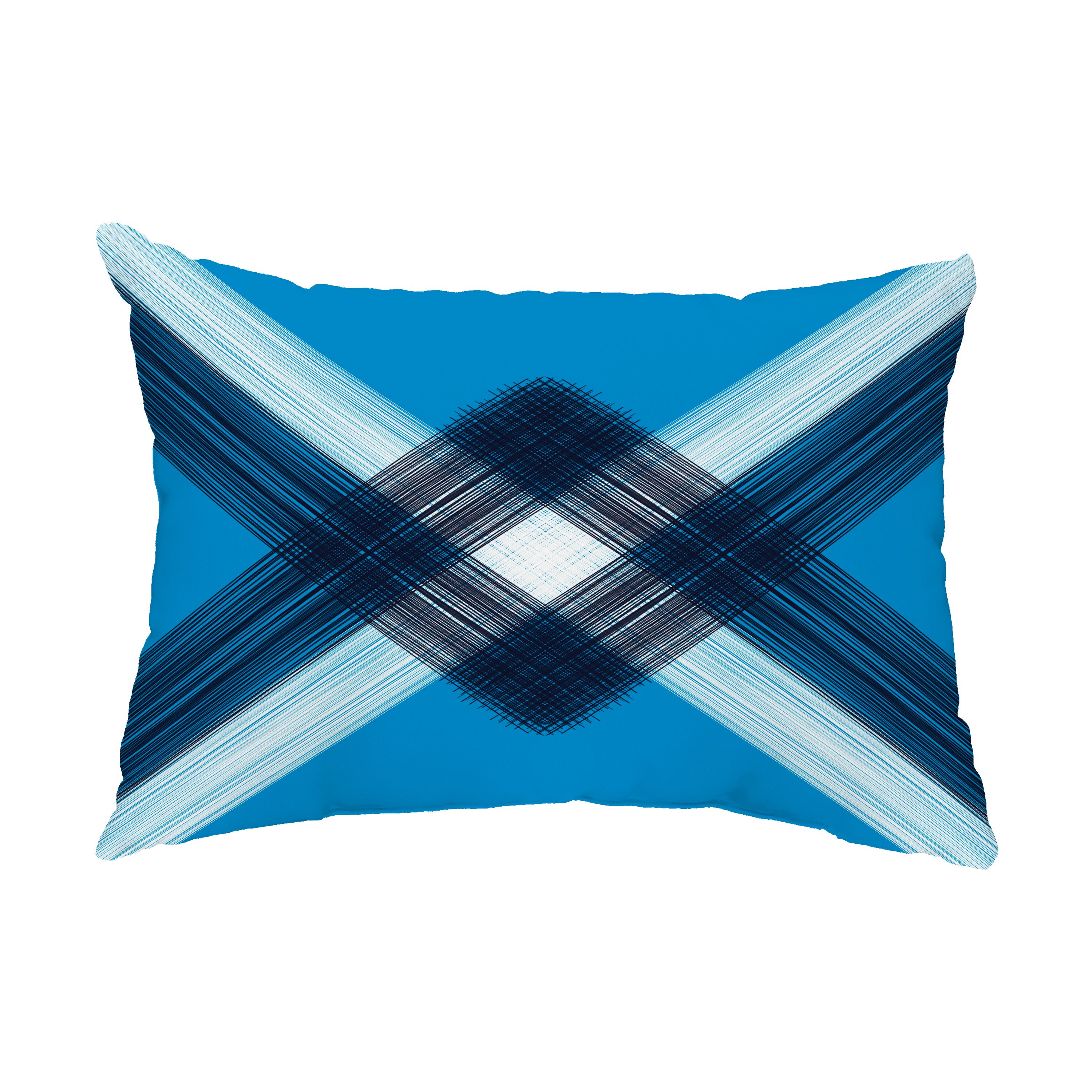 Simply Daisy, 14" x 20" String Art Blue Decorative Nautical Outdoor Pillow