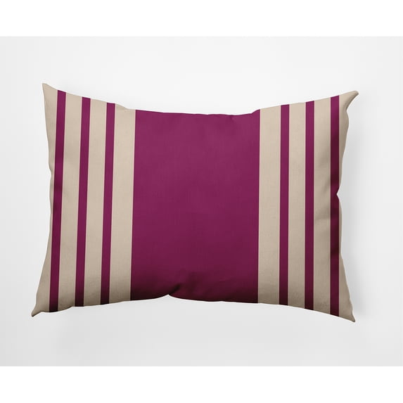 Simply Daisy 14" x 20" Stripe Decorative Throw Pillow, Dusty Rose