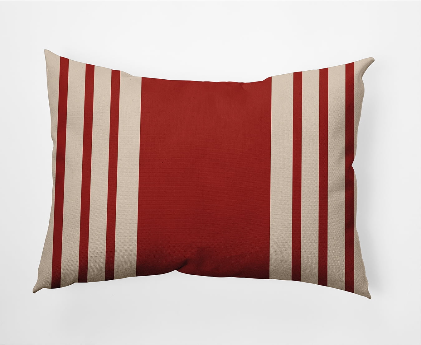 Simply Daisy 14" x 20" Stripe Decorative Throw Pillow, Maple Red